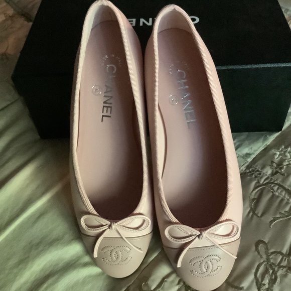 CHANEL Shoes - Chanel pink/dark pink Ballet Flats